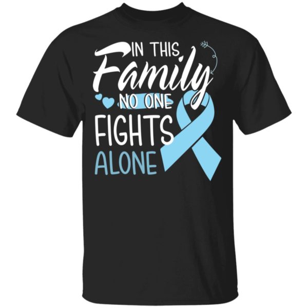 In This Family No One Fights Alone Prostate Cancer Youth Shirt