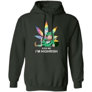 Weed Leaf St Patricks Kiss Me I'm Highrish Shirt