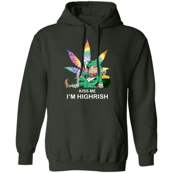 Weed Leaf St Patricks Kiss Me I'm Highrish Shirt