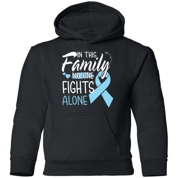 In This Family No One Fights Alone Prostate Cancer Youth Shirt