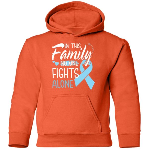 In This Family No One Fights Alone Prostate Cancer Youth Shirt