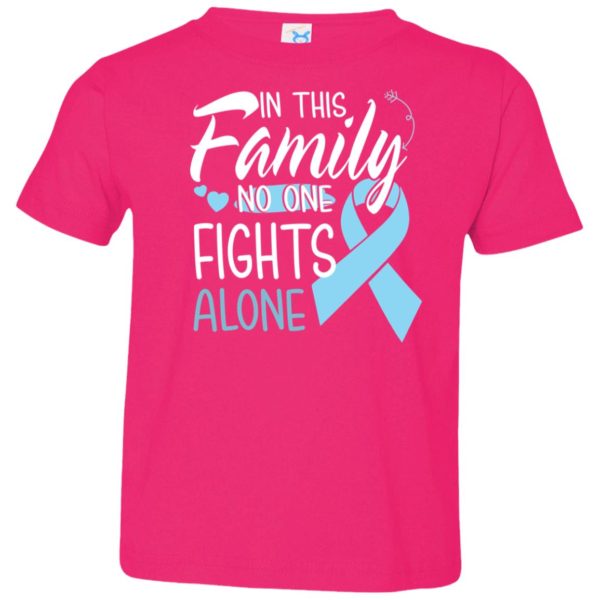 In This Family No One Fights Alone Prostate Cancer Youth Shirt