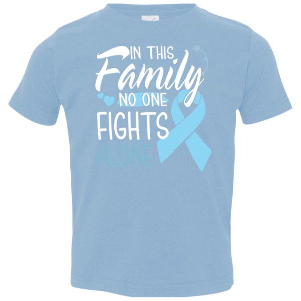 In This Family No One Fights Alone Prostate Cancer Youth Shirt