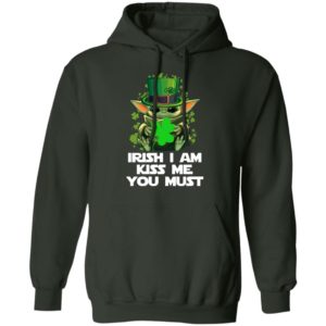 Baby Yoda Hug Irish Leaf Irish I Am Kiss Me You Must Happy Patricks Day Shirt