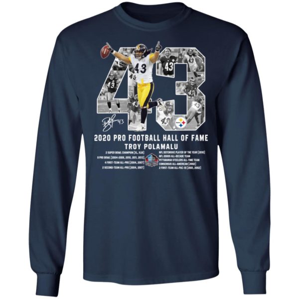 Troy Polamalu 43 2020 Pro Football Hall Of Fame Shirt