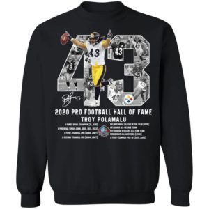 Troy Polamalu 43 2020 Pro Football Hall Of Fame Shirt image Troy Polamalu 43 2020 Pro Football Hall Of Fame Shirt