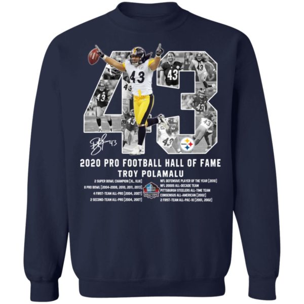 Troy Polamalu 43 2020 Pro Football Hall Of Fame Shirt