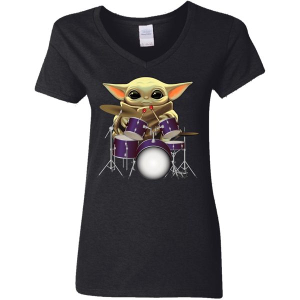 Baby Yoda Play Drum Shirt