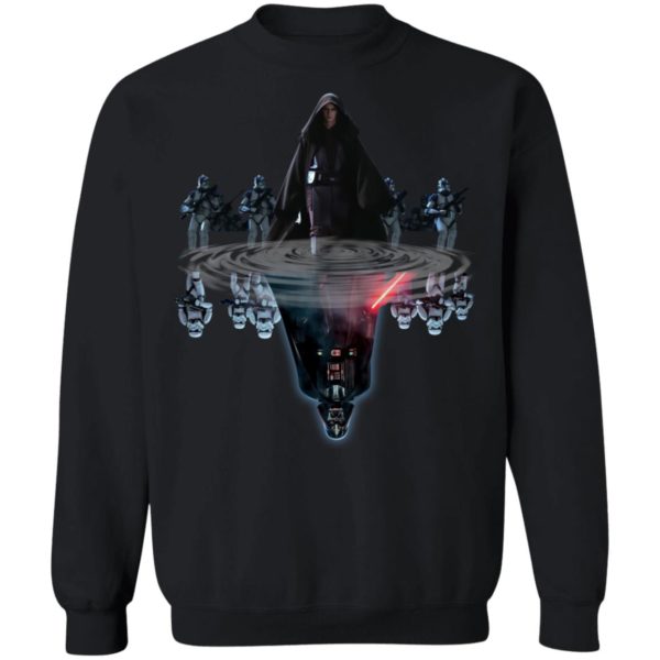 Anakin Skywalker Water Reflect In Darth Vader Shirt