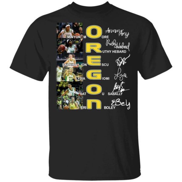 Oregon Women's Basketball Player Signature Shirt