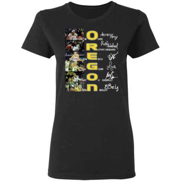 Oregon Women's Basketball Player Signature Shirt