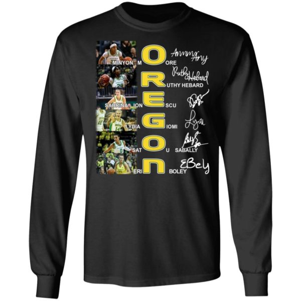 Oregon Women's Basketball Player Signature Shirt