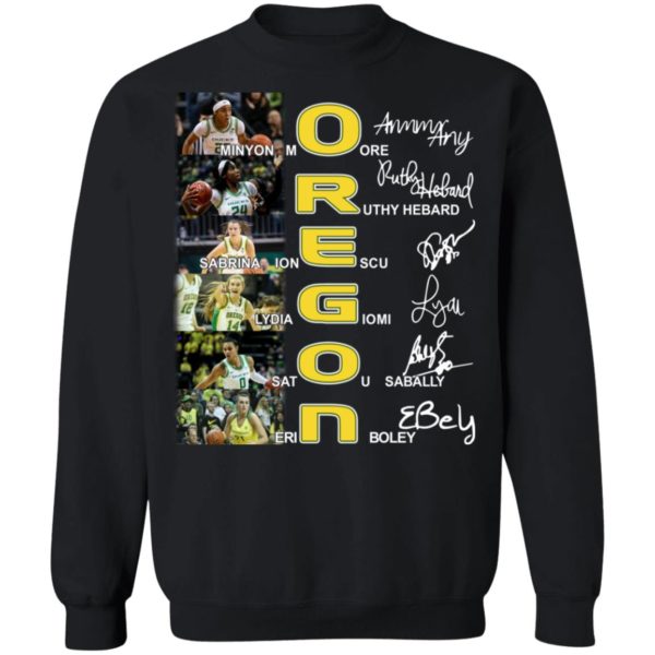 Oregon Women's Basketball Player Signature Shirt