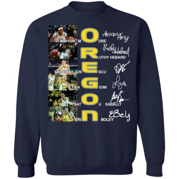 Oregon Women's Basketball Player Signature Shirt