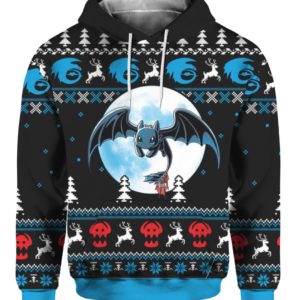 Toothless Night Fury 3D Print All Over Christmas Shirt image Toothless Night Fury 3D Print All Over Christmas Shirt