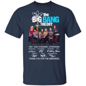 The Bigbang Theory 2007 2020 Thank You For The Memories Signature Shirt image The Bigbang Theory 2007 2020 Thank You For The Memories Signature Shirt