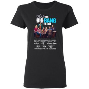 The Bigbang Theory 2007 2020 Thank You For The Memories Signature Shirt image The Bigbang Theory 2007 2020 Thank You For The Memories Signature Shirt