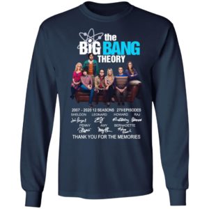 The Bigbang Theory 2007 2020 Thank You For The Memories Signature Shirt image The Bigbang Theory 2007 2020 Thank You For The Memories Signature Shirt