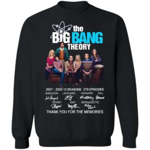 The Bigbang Theory 2007 2020 Thank You For The Memories Signature Shirt image The Bigbang Theory 2007 2020 Thank You For The Memories Signature Shirt