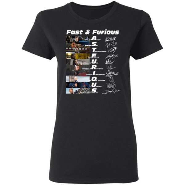 Fast And Furious Paul Walker Vin Diesel Tyrese Gibson Signatures Shirt