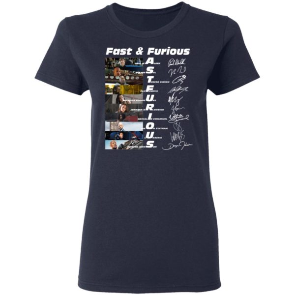 Fast And Furious Paul Walker Vin Diesel Tyrese Gibson Signatures Shirt
