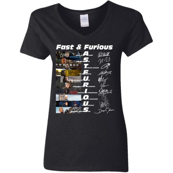 Fast And Furious Paul Walker Vin Diesel Tyrese Gibson Signatures Shirt