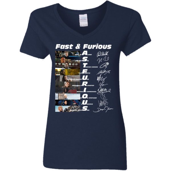 Fast And Furious Paul Walker Vin Diesel Tyrese Gibson Signatures Shirt