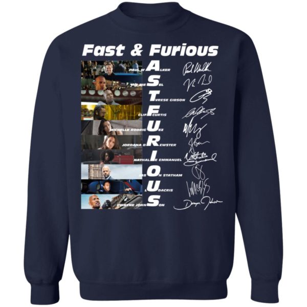 Fast And Furious Paul Walker Vin Diesel Tyrese Gibson Signatures Shirt