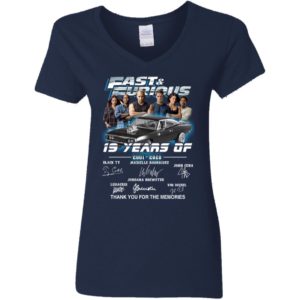 Fast And Furious 19 Year 2001 2020 Signatures Thank You For The Memories Shirt