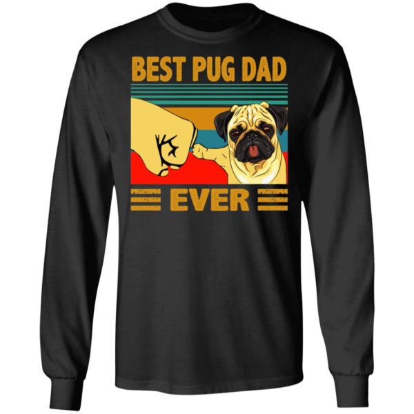 Best Pug Dad Ever Retro Vintage T Shirt