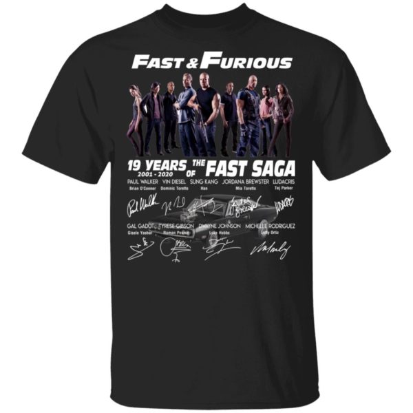 Fast & Furious 19 Years Of The Fast Saga Signature Shirt