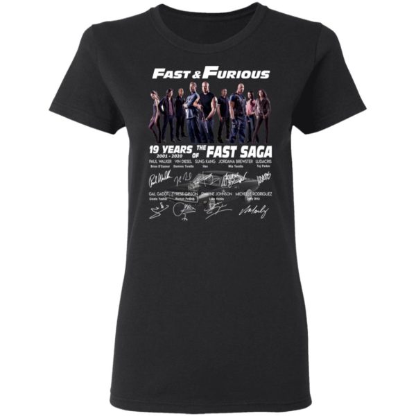 Fast & Furious 19 Years Of The Fast Saga Signature Shirt