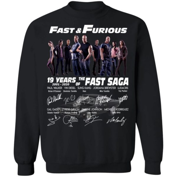 Fast & Furious 19 Years Of The Fast Saga Signature Shirt
