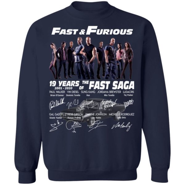 Fast & Furious 19 Years Of The Fast Saga Signature Shirt