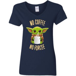 Baby Yoda No Coffee No Forcee Shirt image Baby Yoda No Coffee No Forcee Shirt