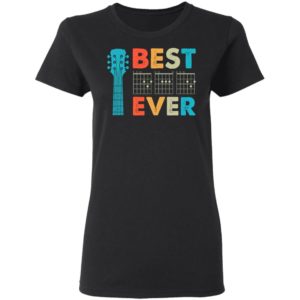Best Dad Ever Guitar Chords Retro Shirt