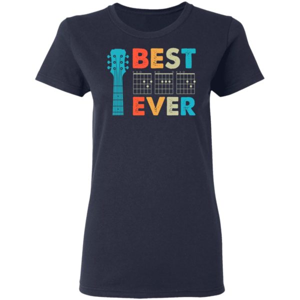 Best Dad Ever Guitar Chords Retro Shirt