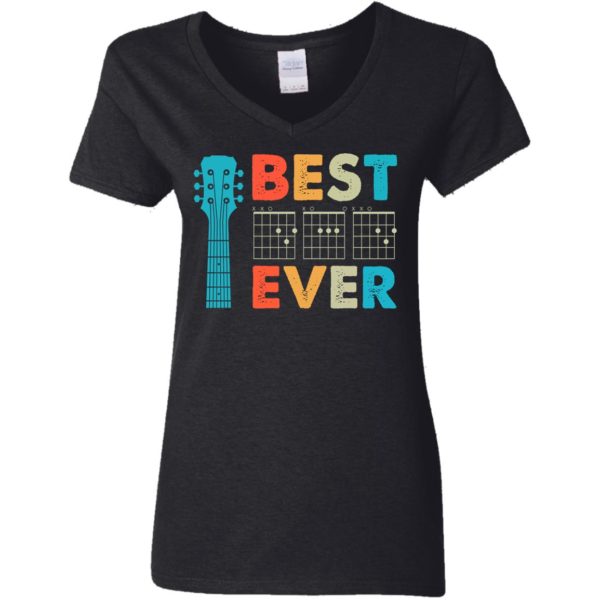 Best Dad Ever Guitar Chords Retro Shirt