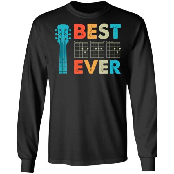 Best Dad Ever Guitar Chords Retro Shirt