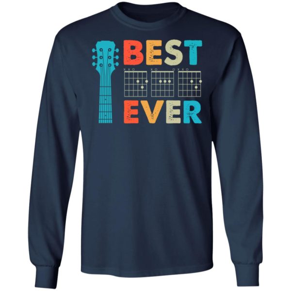 Best Dad Ever Guitar Chords Retro Shirt