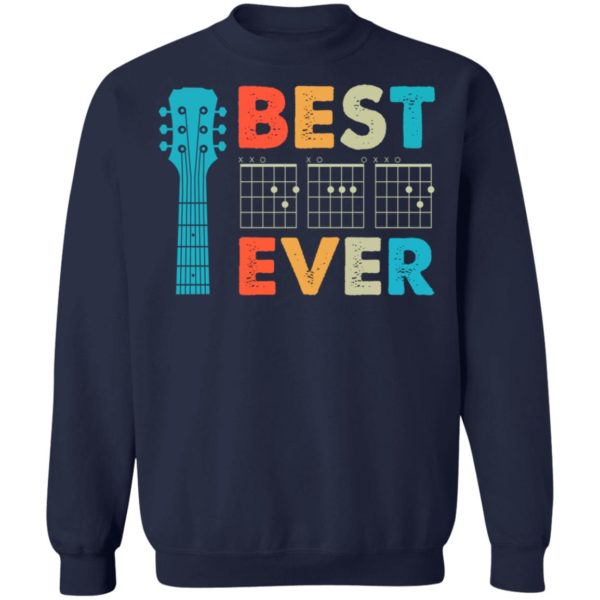 Best Dad Ever Guitar Chords Retro Shirt