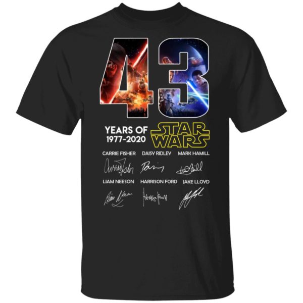 43 Years Of Star Wars 1977 2020 Signature Shirt