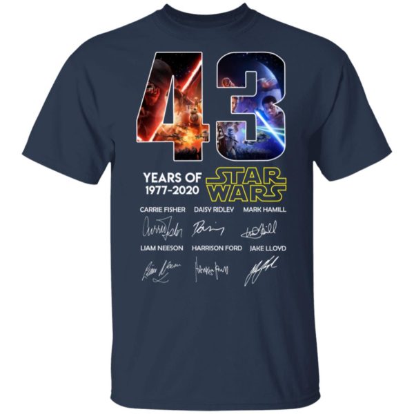 43 Years Of Star Wars 1977 2020 Signature Shirt