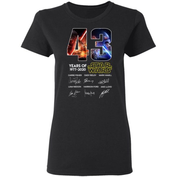 43 Years Of Star Wars 1977 2020 Signature Shirt