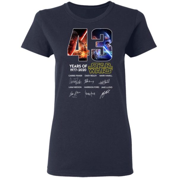 43 Years Of Star Wars 1977 2020 Signature Shirt