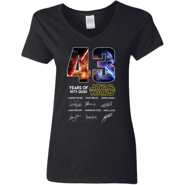 43 Years Of Star Wars 1977 2020 Signature Shirt