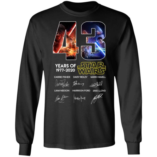 43 Years Of Star Wars 1977 2020 Signature Shirt