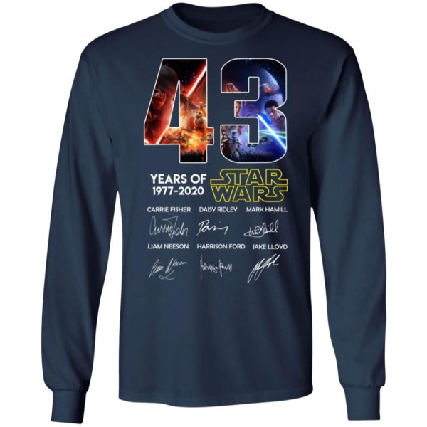 43 Years Of Star Wars 1977 2020 Signature Shirt