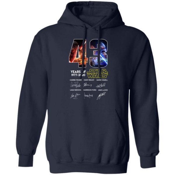 43 Years Of Star Wars 1977 2020 Signature Shirt
