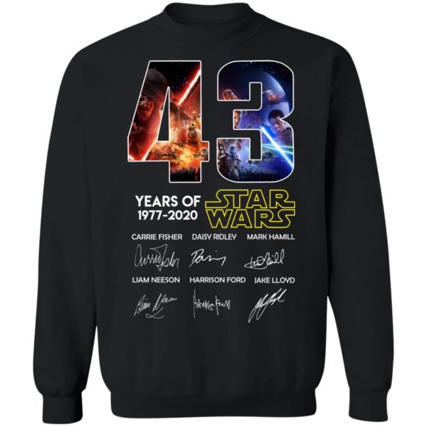 43 Years Of Star Wars 1977 2020 Signature Shirt